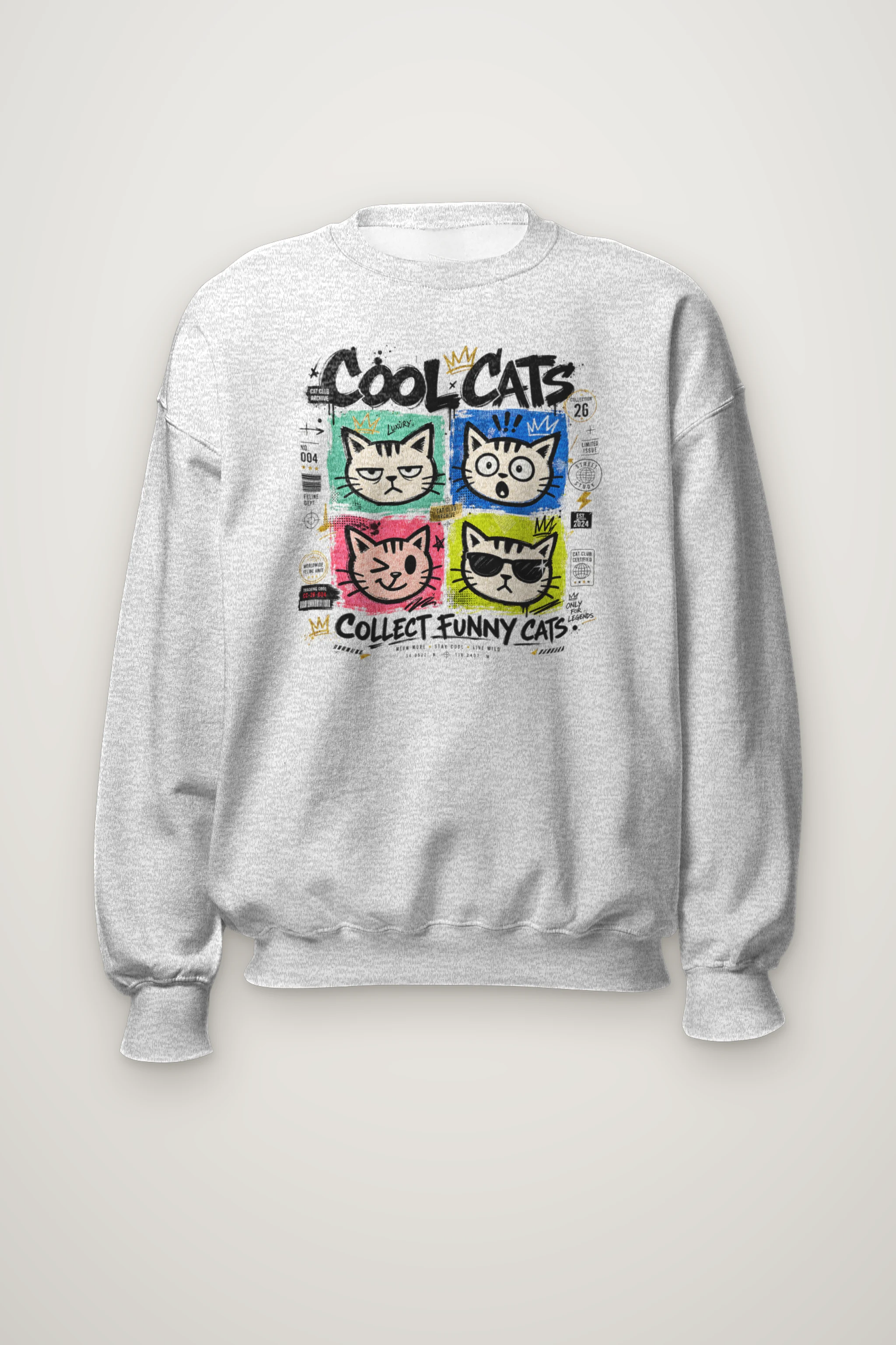 "Cool Cats Archive" Heavy Blend Unisex Crewneck Sweatshirt