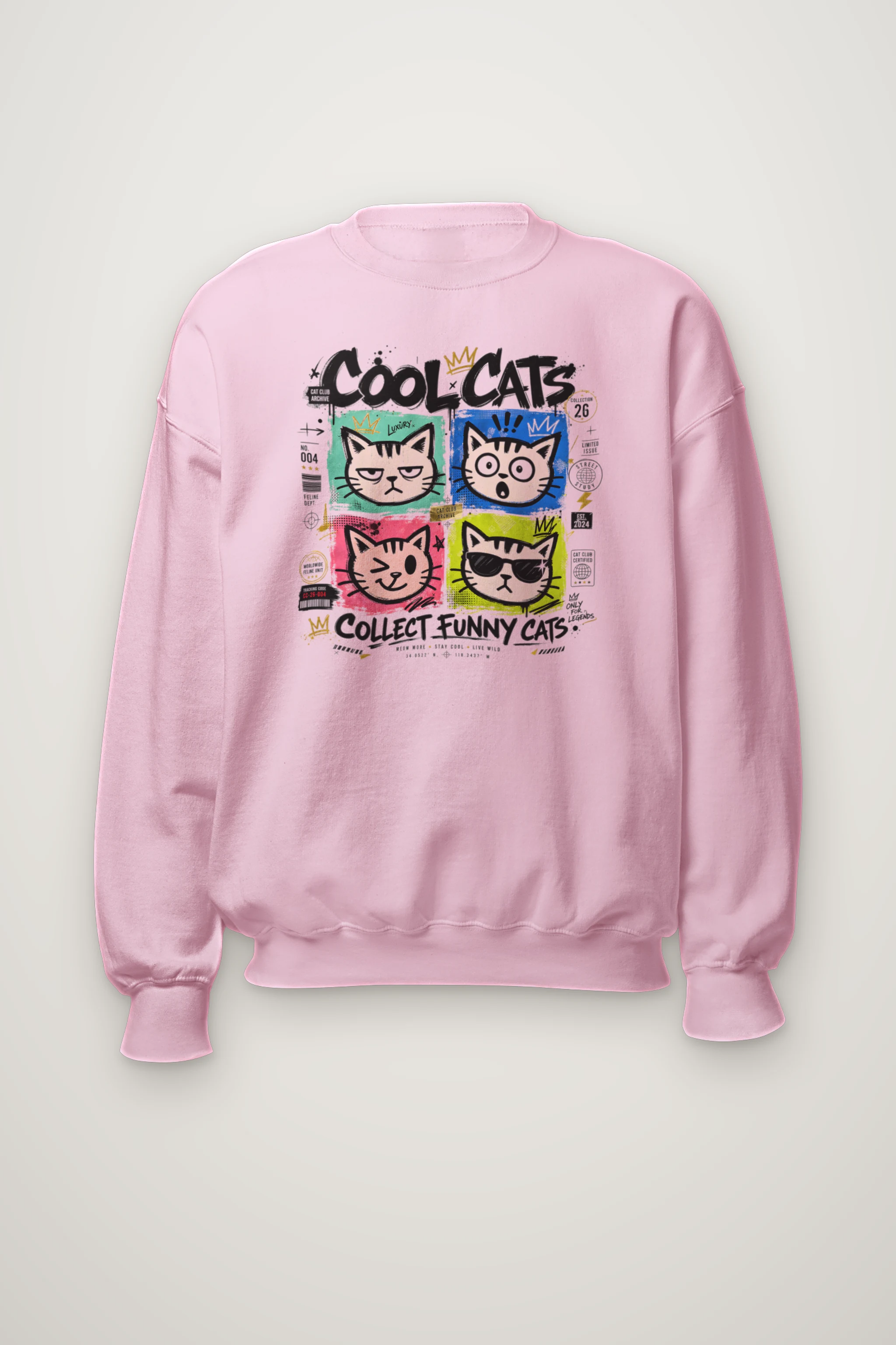 "Cool Cats Archive" Heavy Blend Unisex Crewneck Sweatshirt