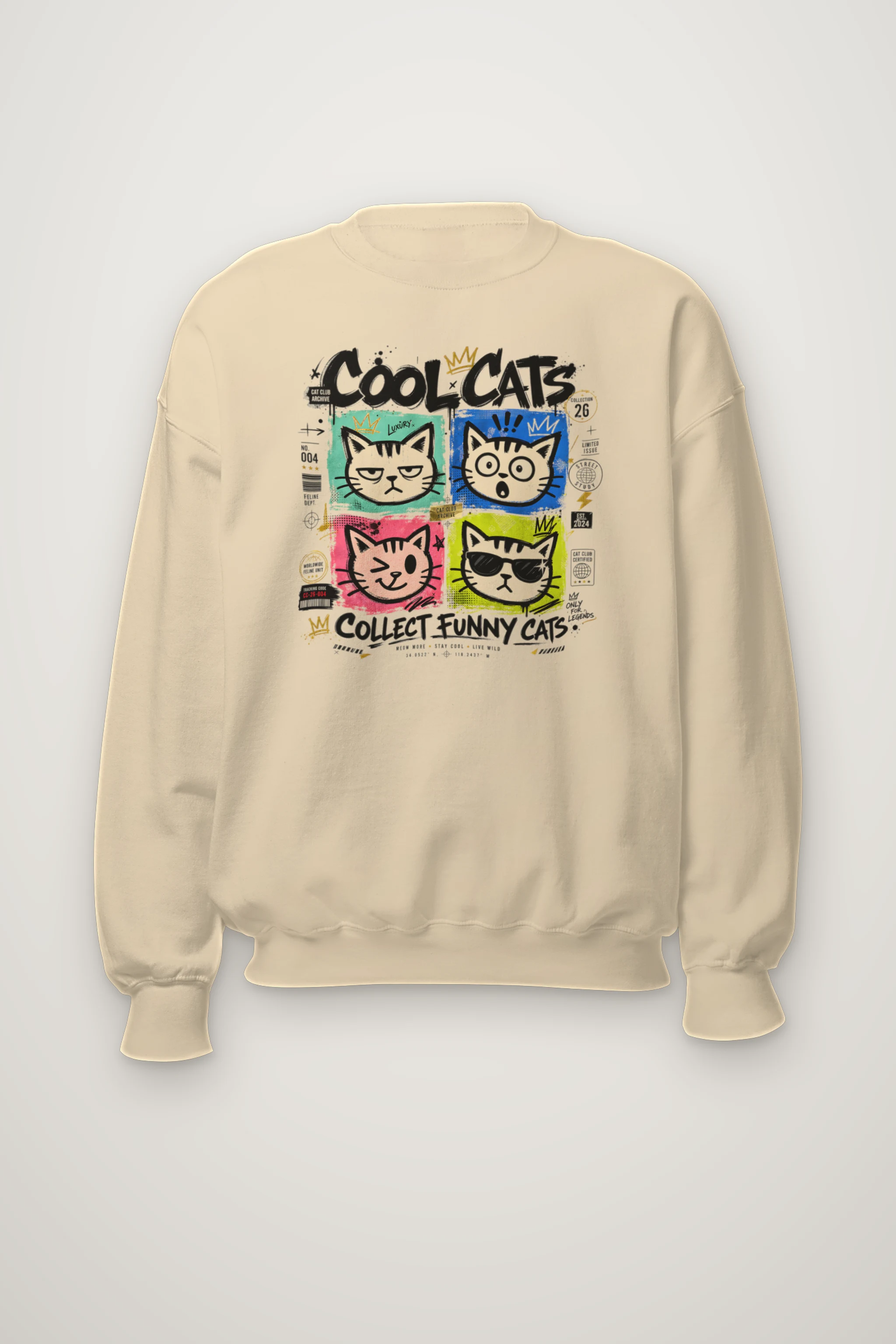 "Cool Cats Archive" Heavy Blend Unisex Crewneck Sweatshirt