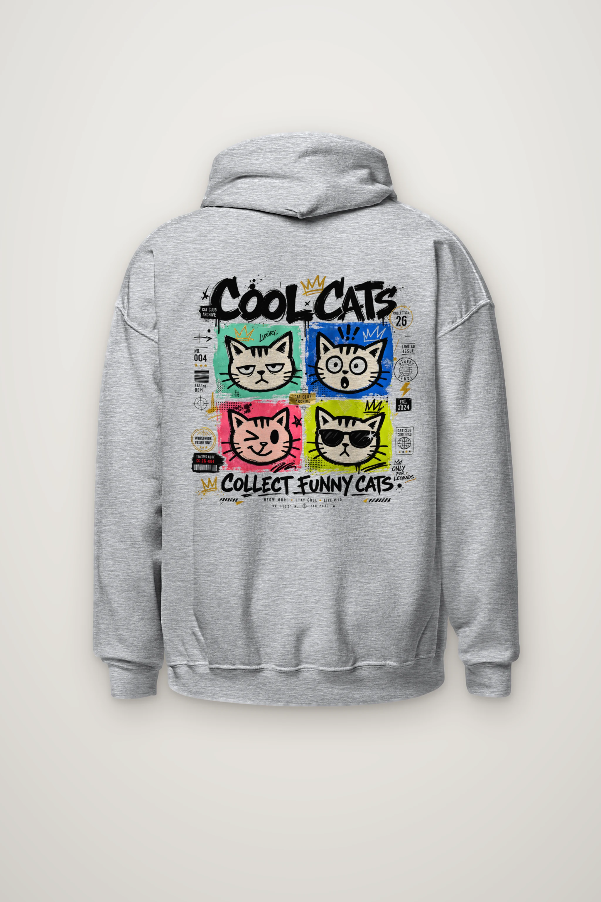 "Cool Cats Archive" Heavy Blend Unisex Pullover Hoodie