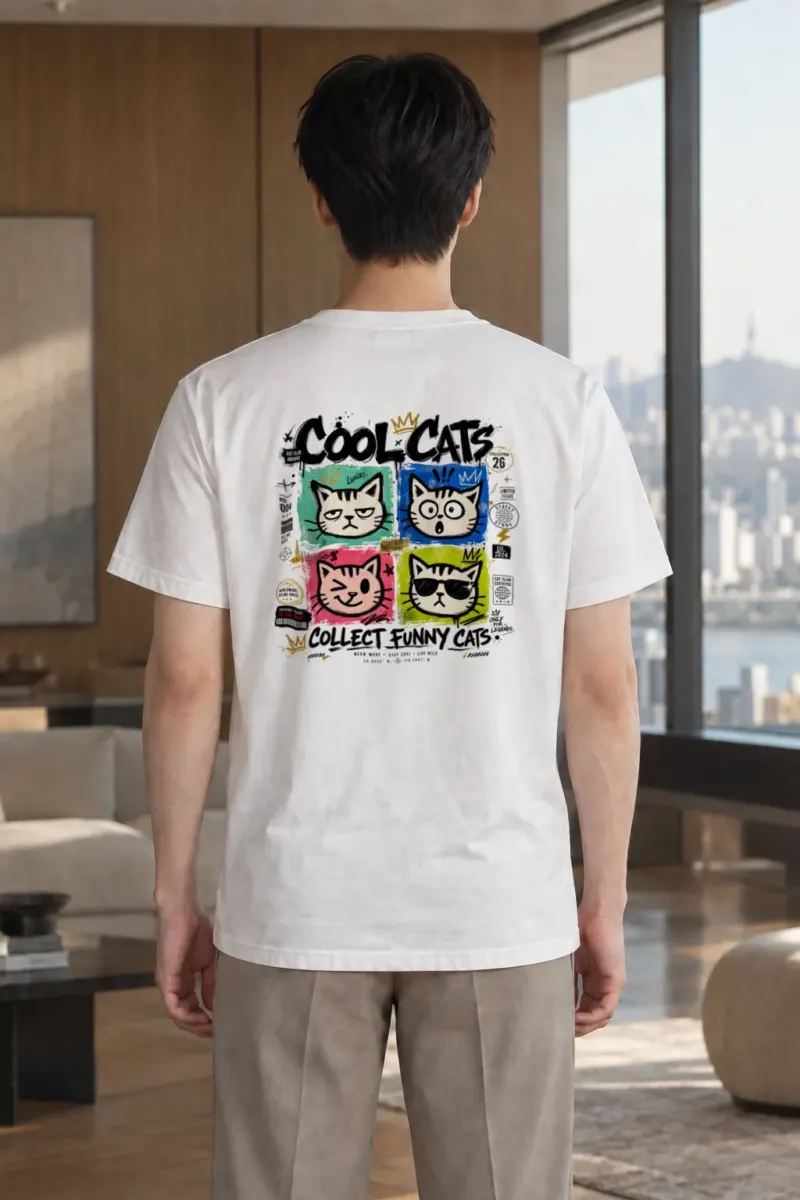 "Cool Cats Archive" Heavyweight Unisex Crewneck T-shirt | Gildan 5000