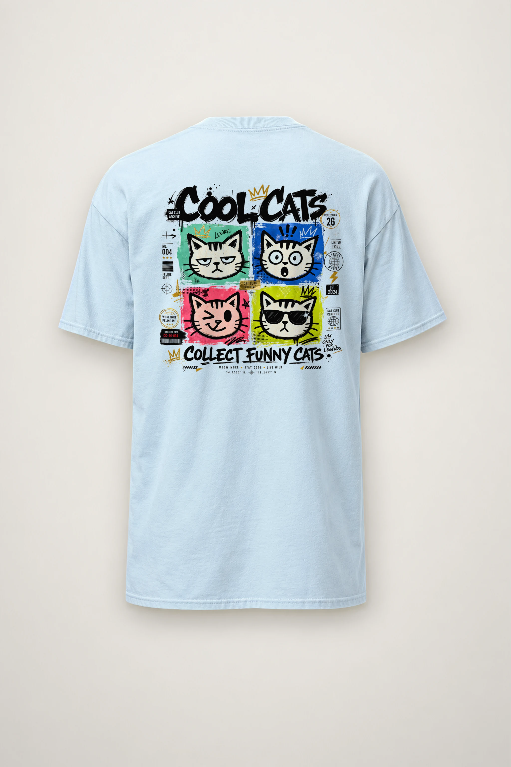 "Cool Cats Archive" Heavyweight Unisex Crewneck T-shirt