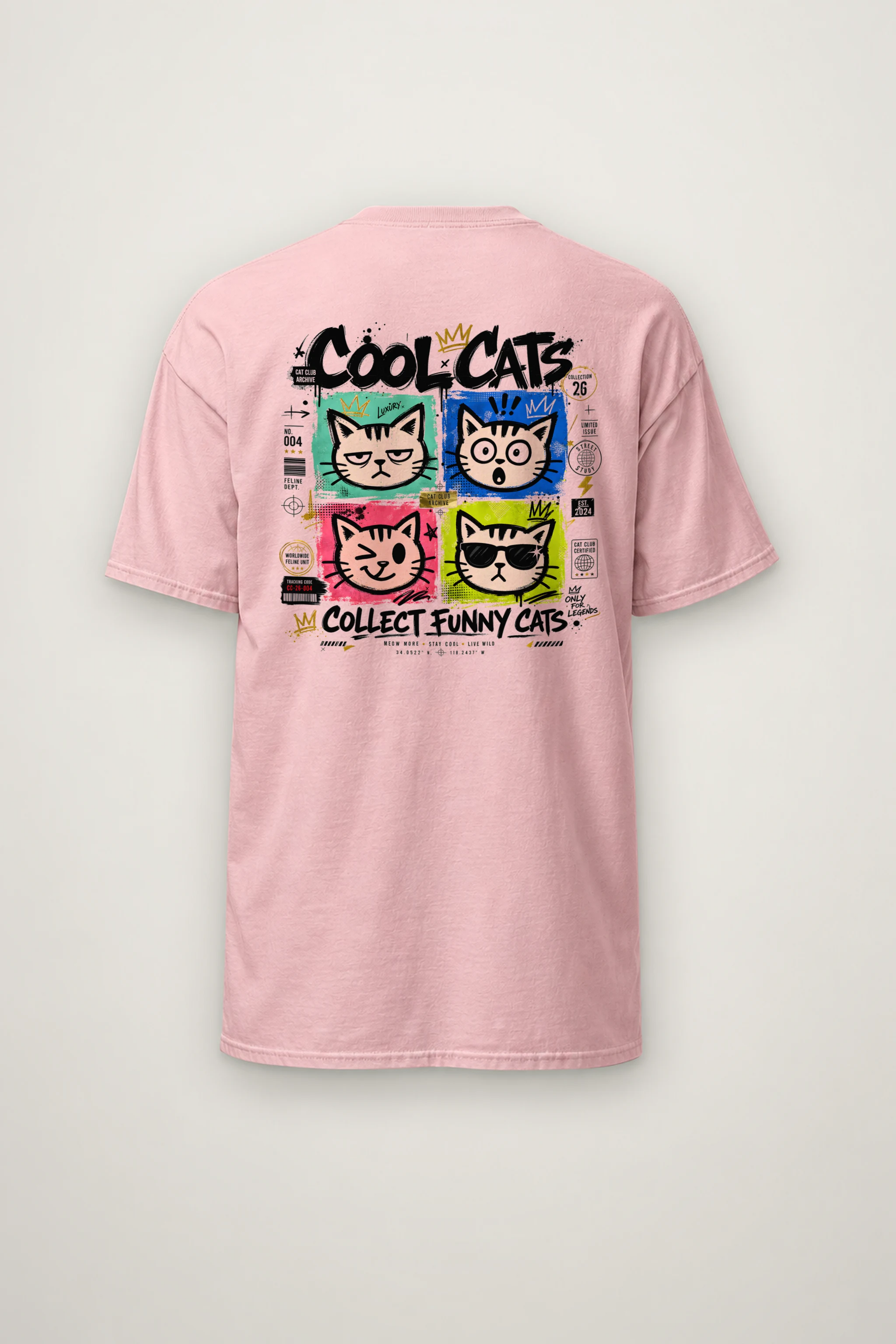 "Cool Cats Archive" Heavyweight Unisex Crewneck T-shirt