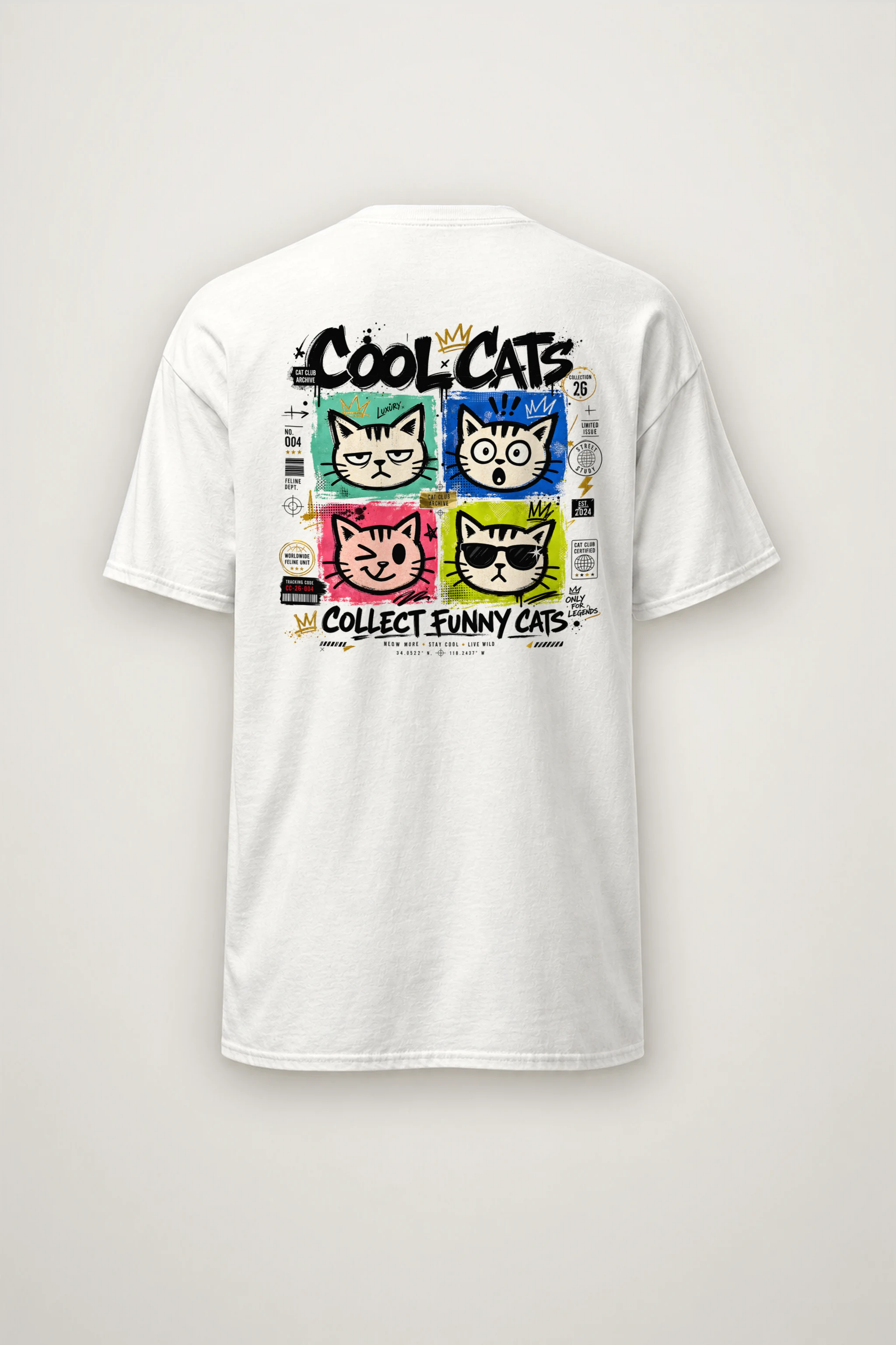 "Cool Cats Archive" Heavyweight Unisex Crewneck T-shirt