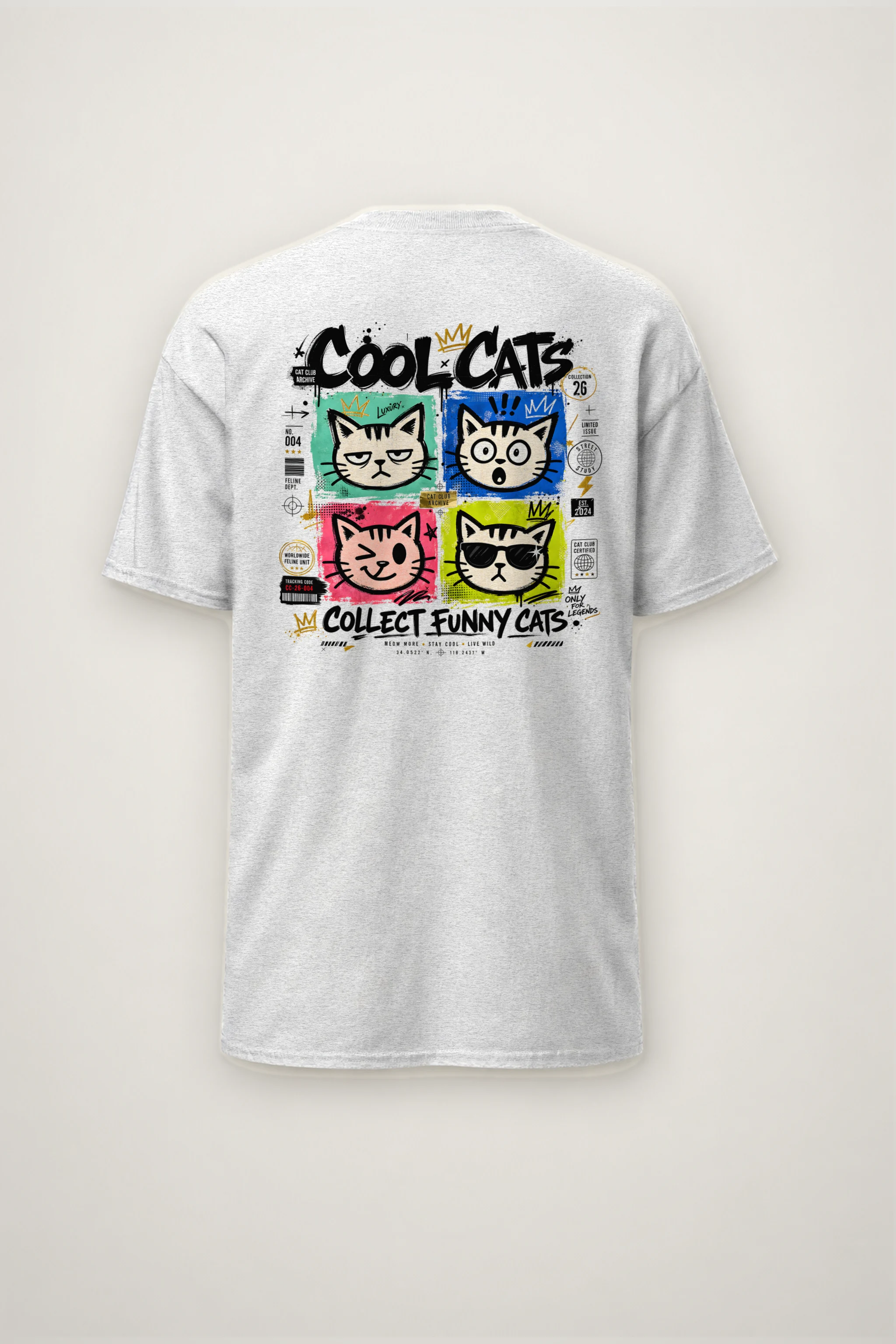 "Cool Cats Archive" Heavyweight Unisex Crewneck T-shirt