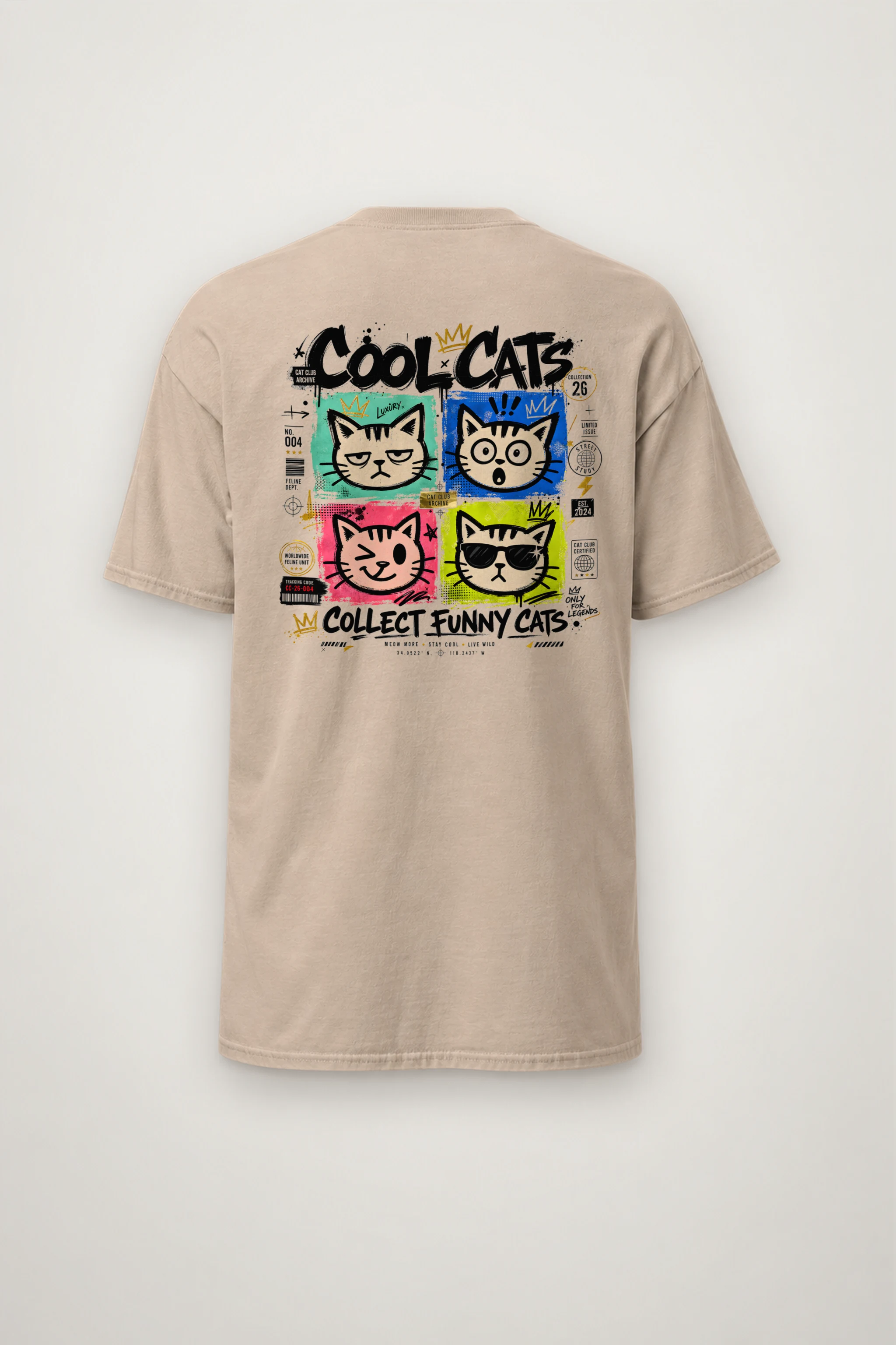 "Cool Cats Archive" Heavyweight Unisex Crewneck T-shirt