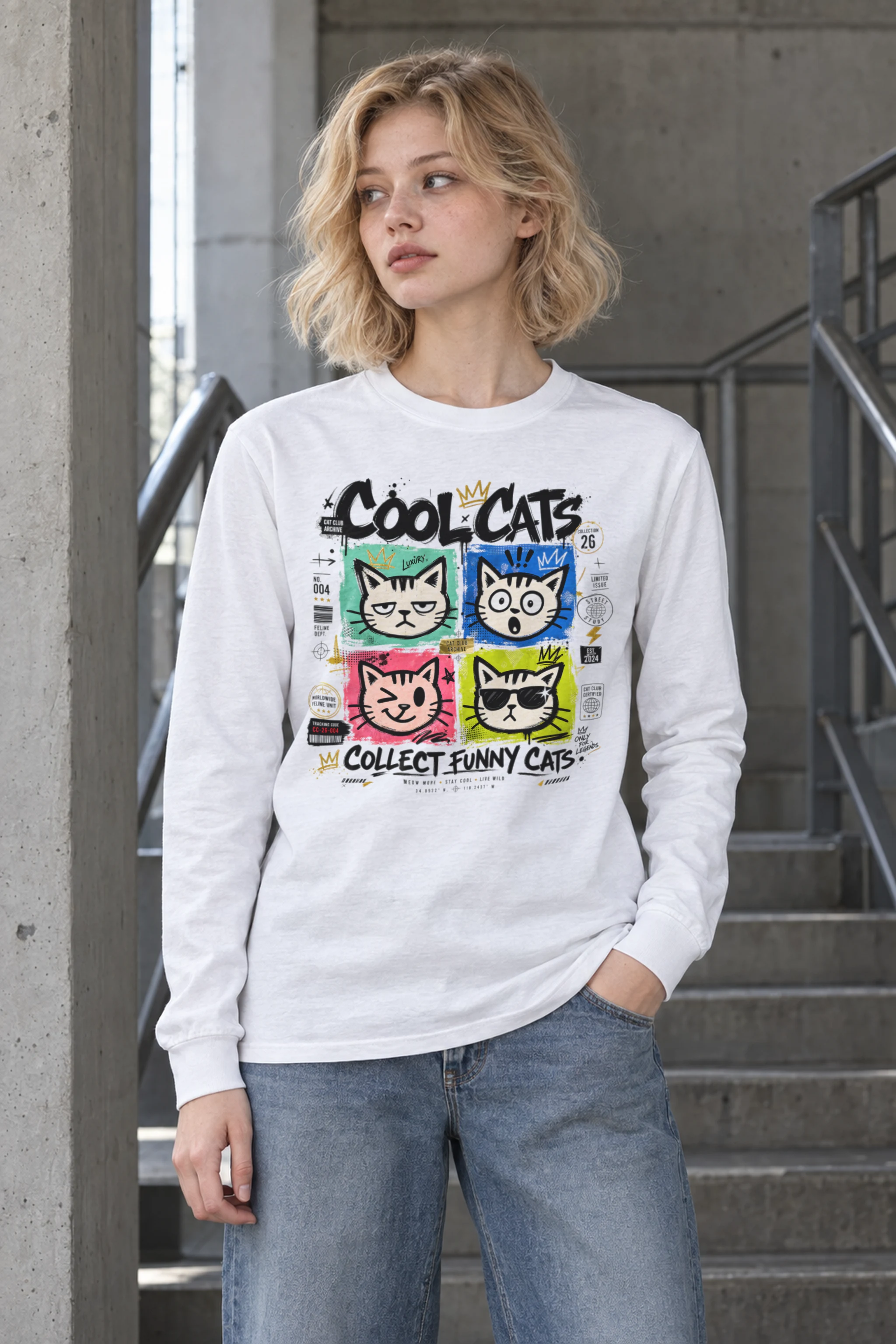 "Cool Cats Archive" Unisex Longsleeve T-shirt