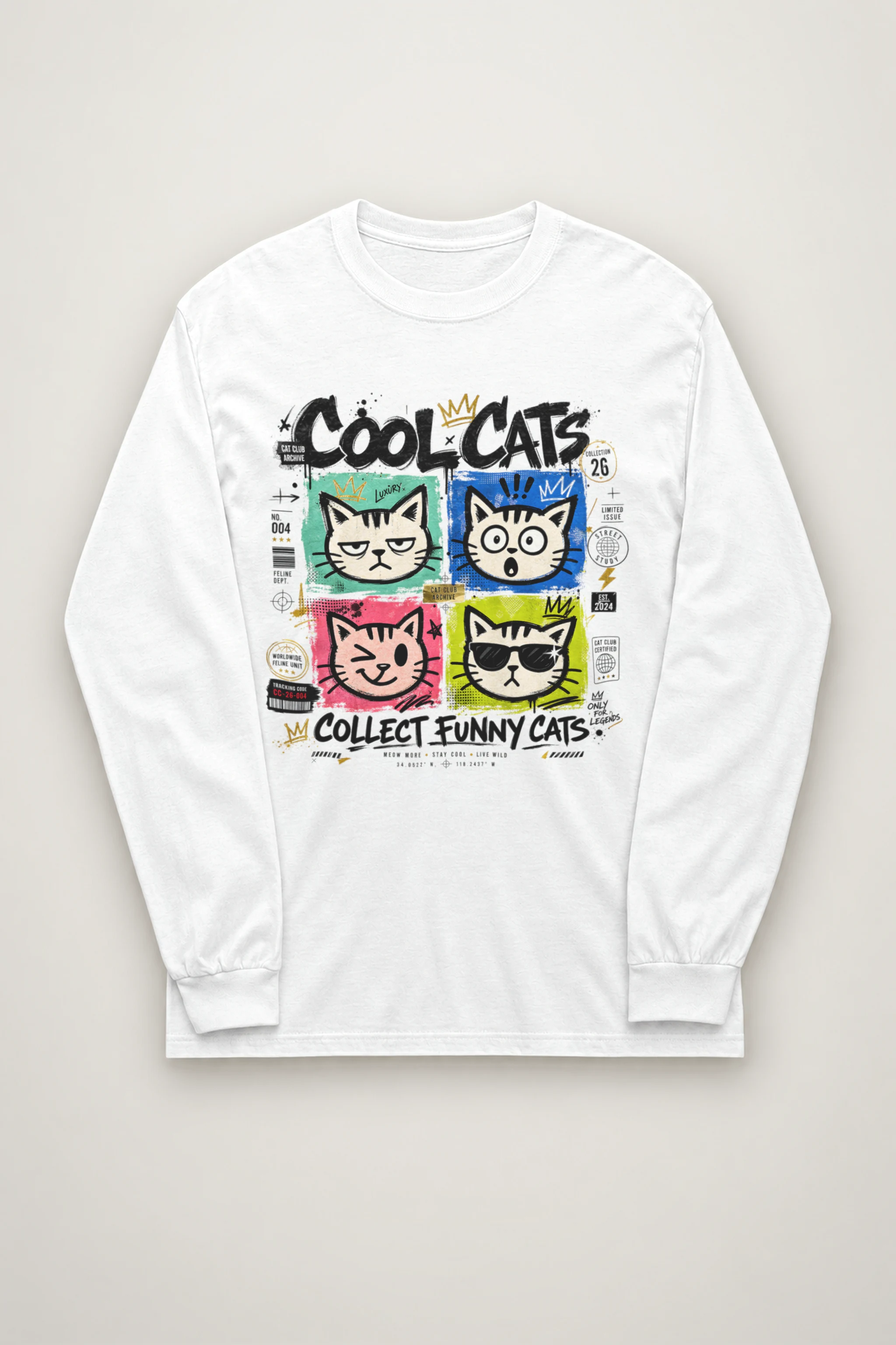 "Cool Cats Archive" Unisex Longsleeve T-shirt