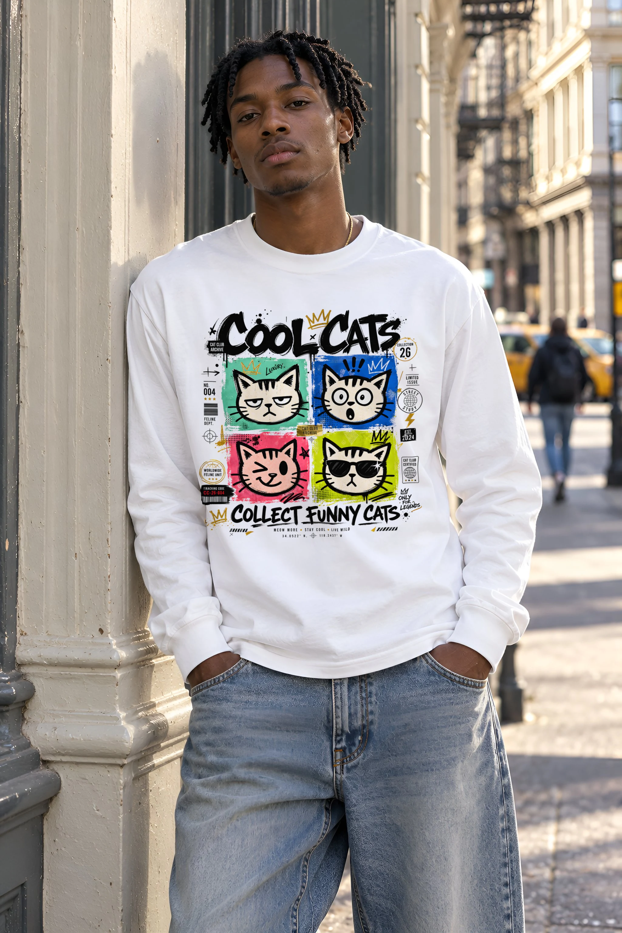 "Cool Cats Archive" Unisex Longsleeve T-shirt