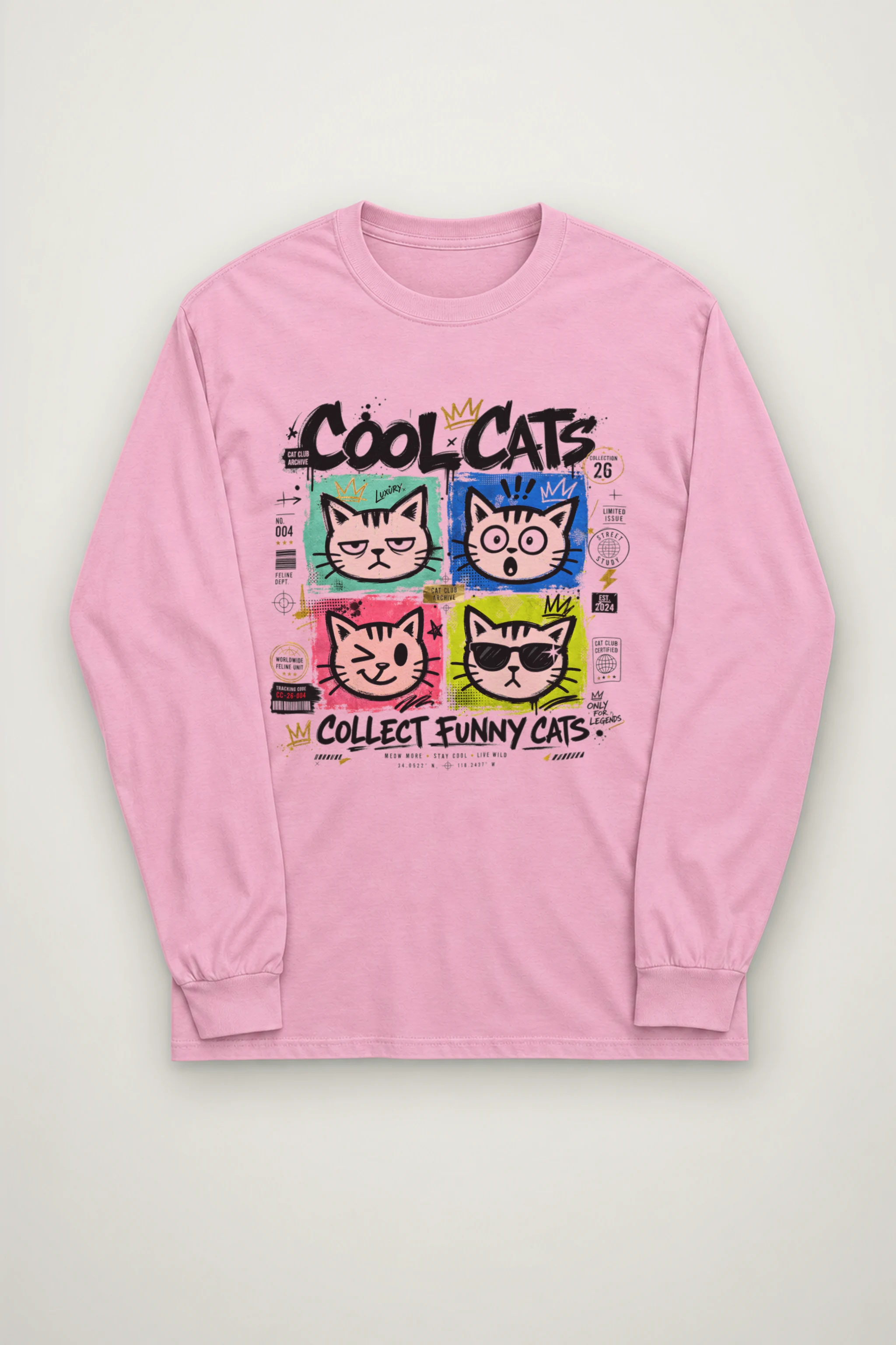 "Cool Cats Archive" Unisex Longsleeve T-shirt