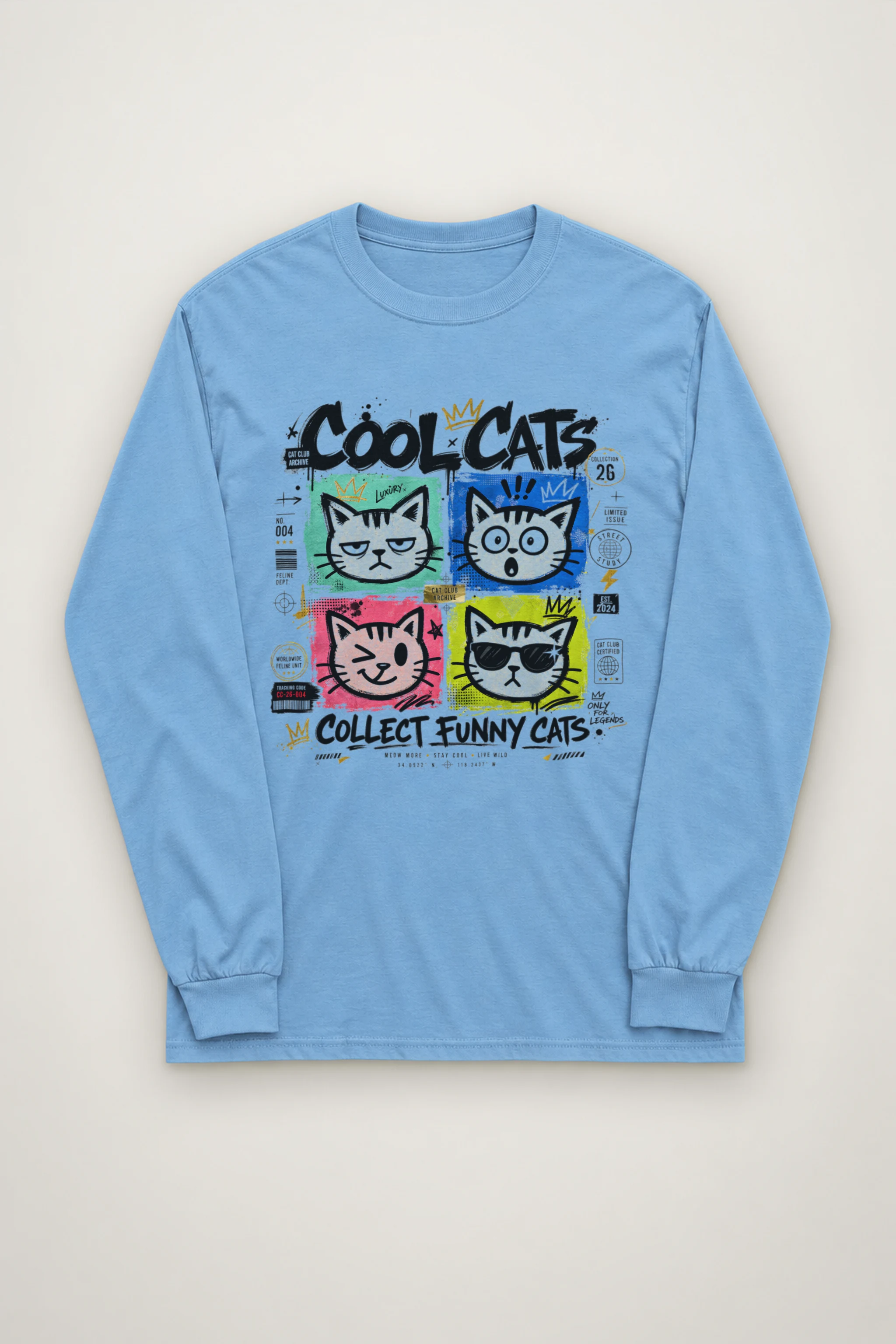 "Cool Cats Archive" Unisex Longsleeve T-shirt