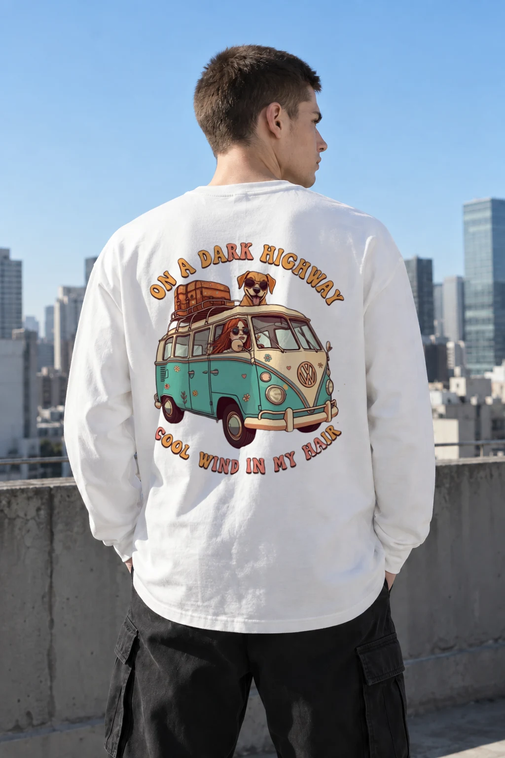"Cool Wind Highway" Unisex Longsleeve T-shirt | Gildan 2400