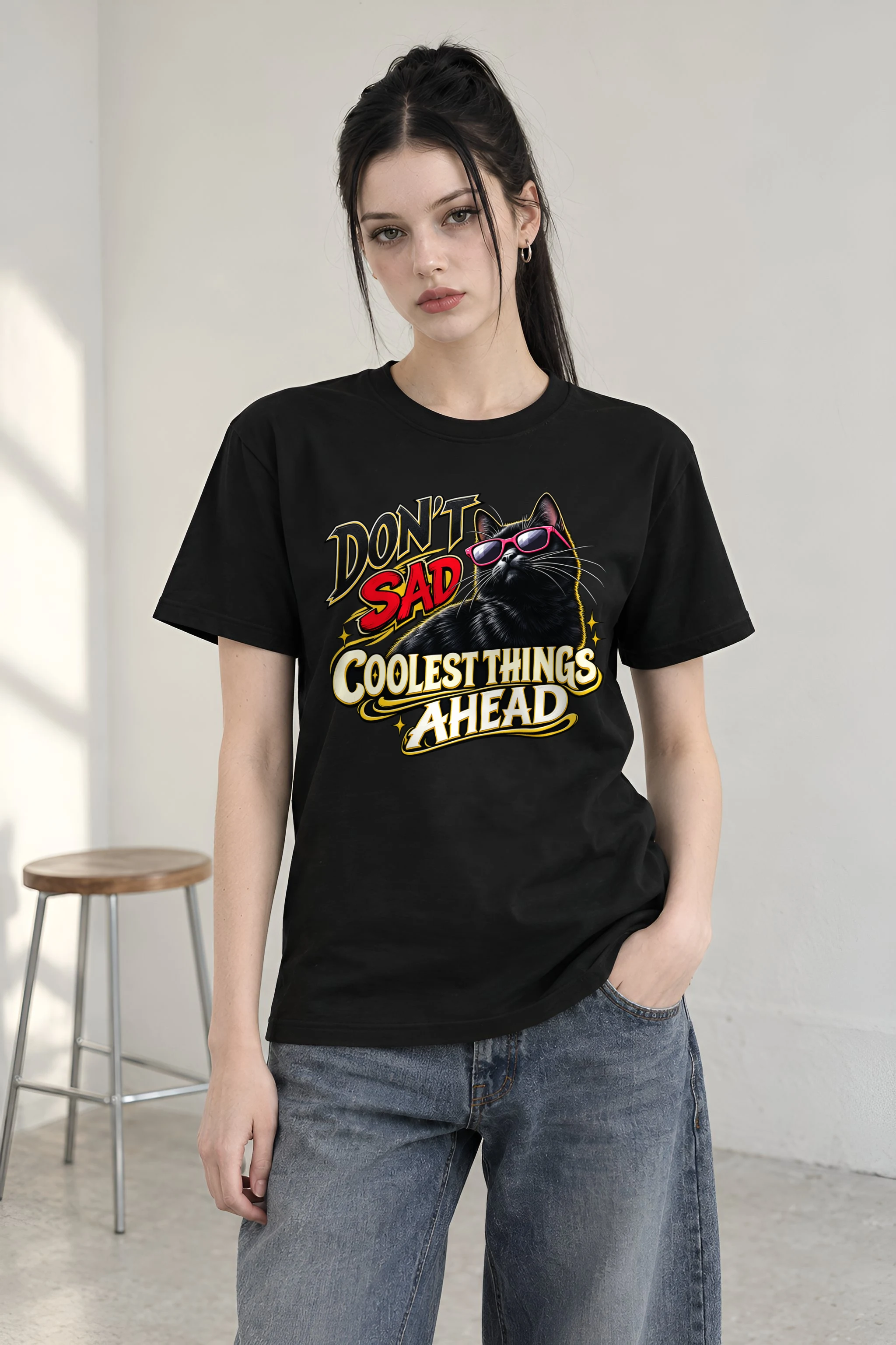 "Coolest Things Ahead" Heavyweight Unisex Crewneck T-shirt