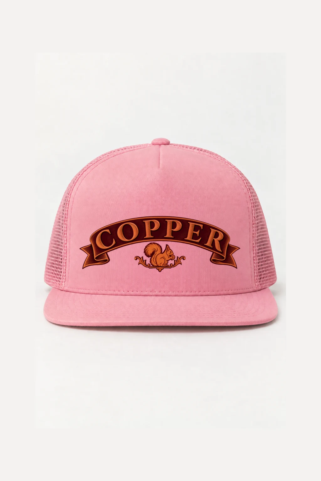 "Copper Squirrel" 5 Panel Trucker Cap | Yupoong 6006