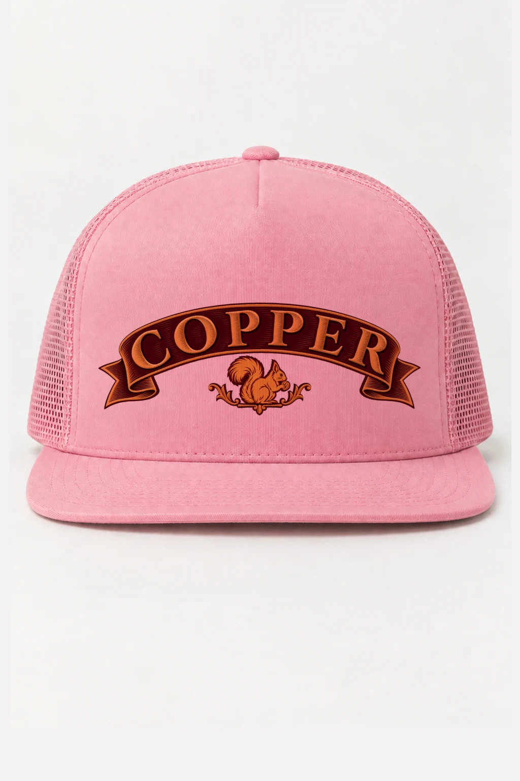 "Copper Squirrel" 5 Panel Trucker Cap | Yupoong 6006