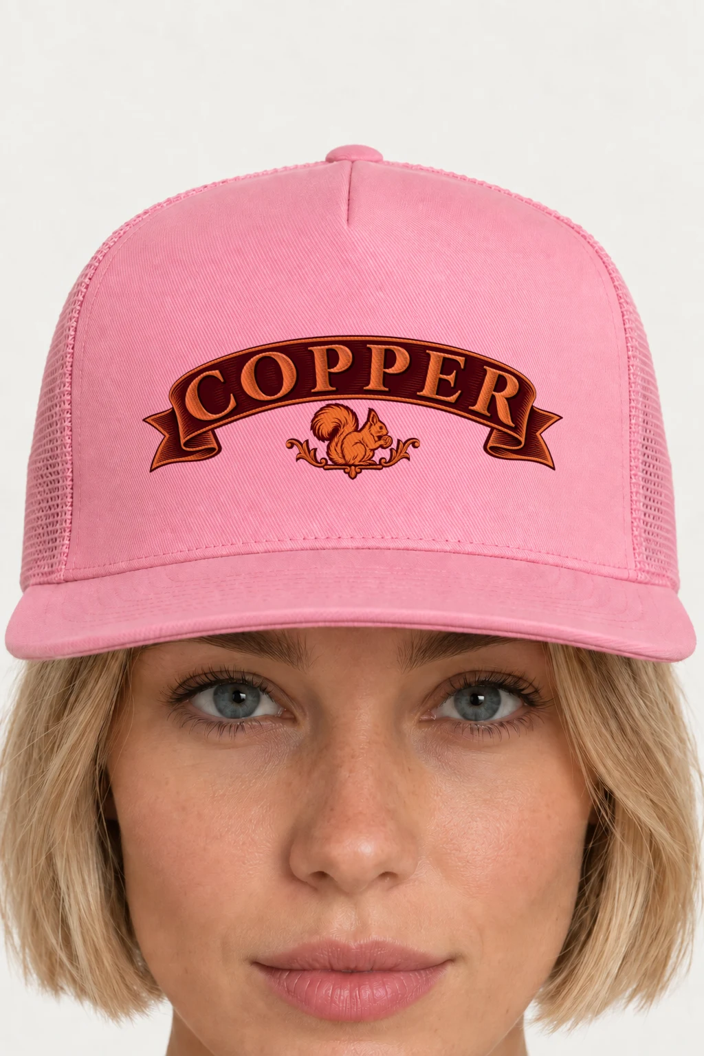 "Copper Squirrel" 5 Panel Trucker Cap | Yupoong 6006
