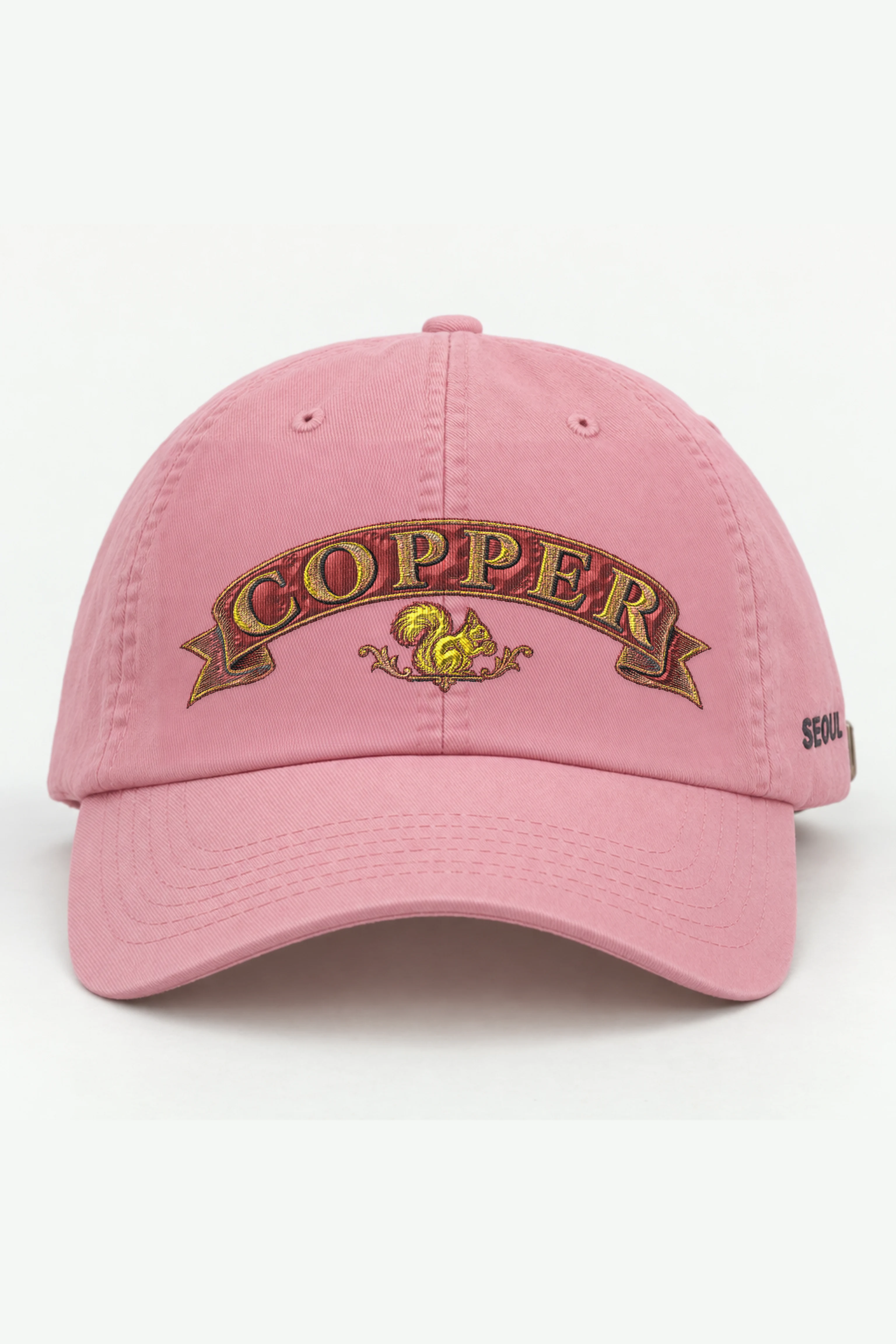 "Copper Squirrel" Classic Dad Hat · Embroidered — pink/cap-front