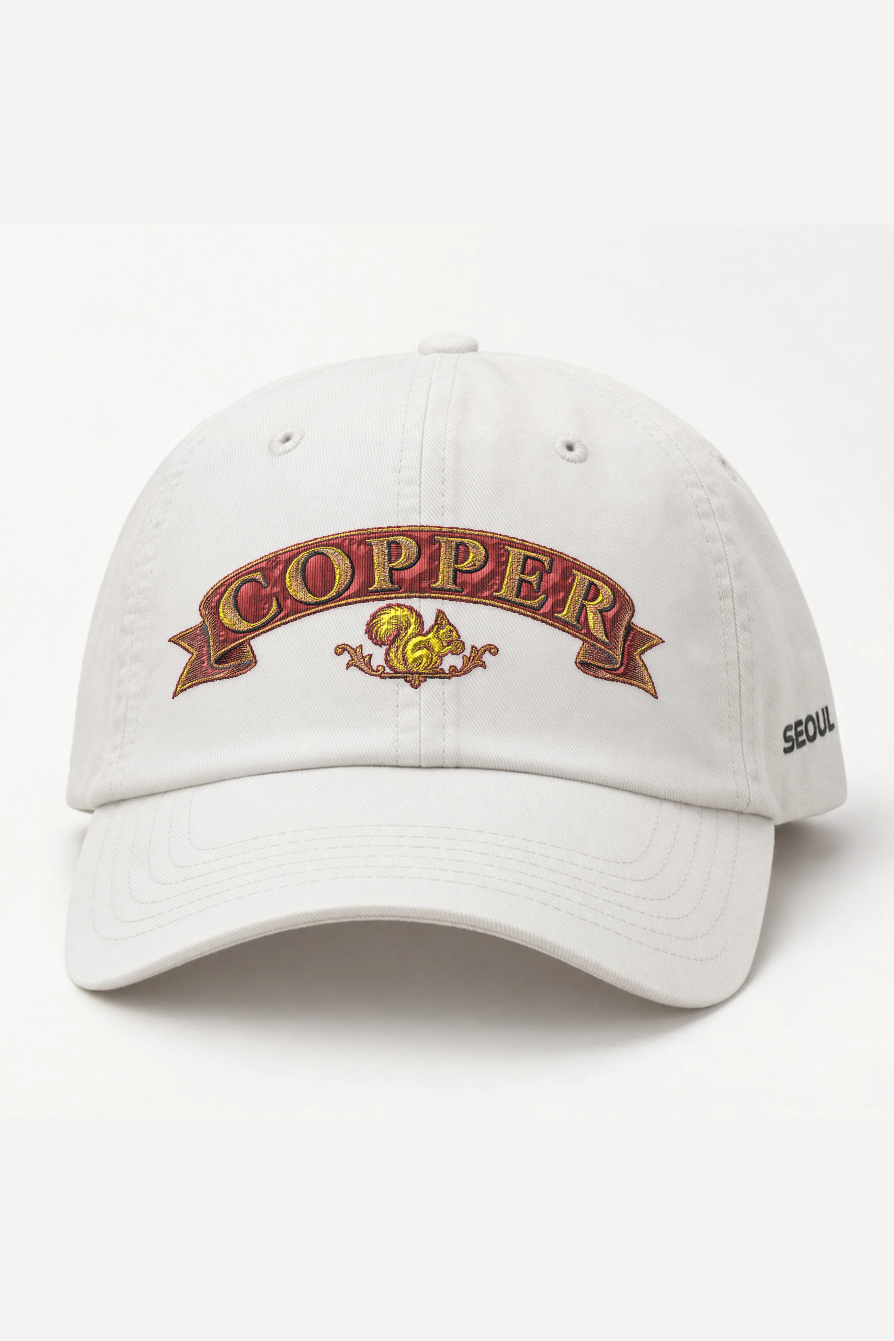 "Copper Squirrel" Classic Dad Hat · Embroidered — white/cap-front