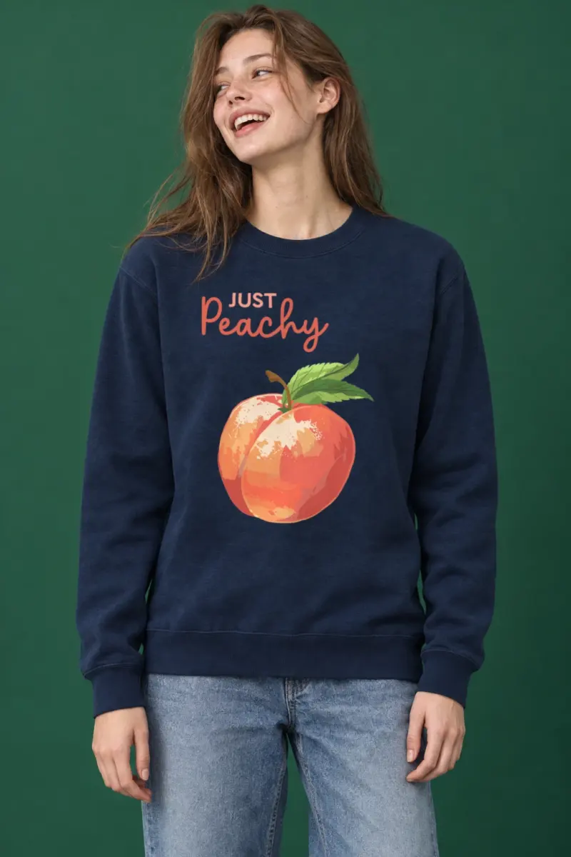 "Coral Peach Bloom" Heavy Blend Unisex Crewneck Sweatshirt