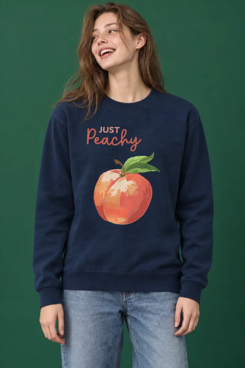 "Coral Peach Bloom" Heavy Blend Unisex Crewneck Sweatshirt