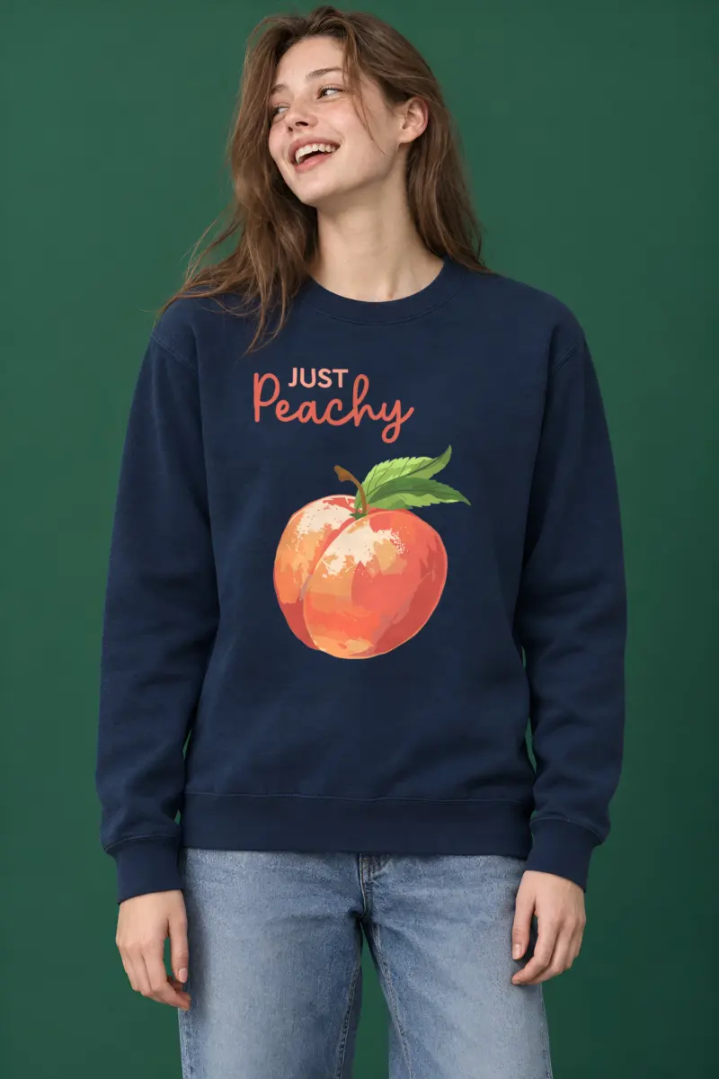 "Coral Peach Bloom" Heavy Blend Unisex Crewneck Sweatshirt