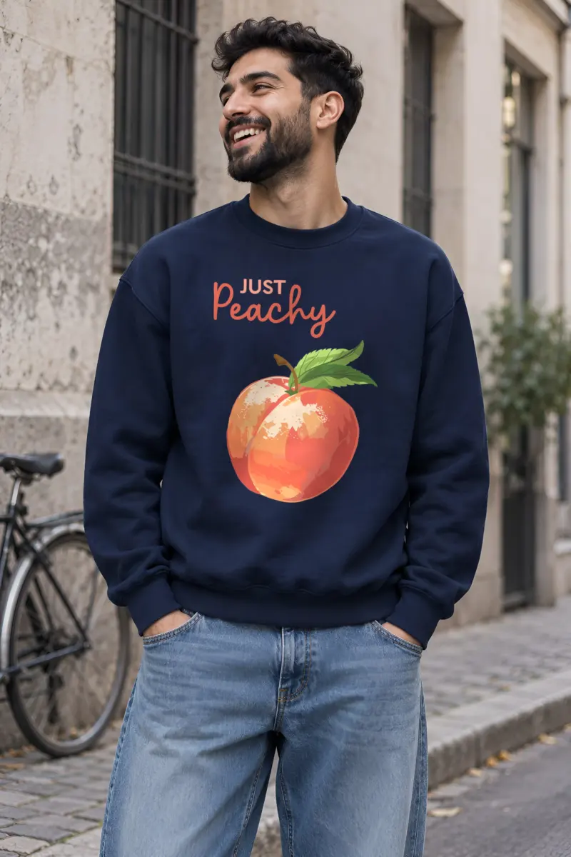 "Coral Peach Bloom" Heavy Blend Unisex Crewneck Sweatshirt