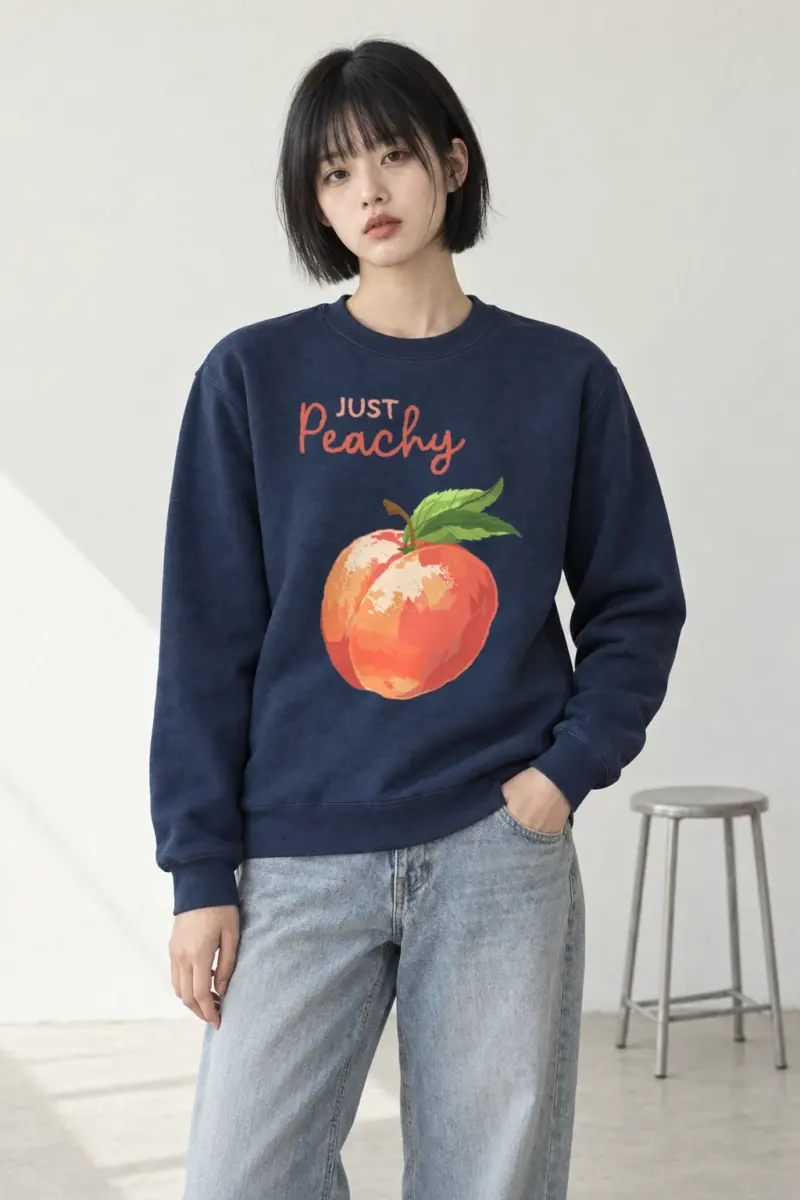 "Coral Peach Bloom" Heavy Blend Unisex Crewneck Sweatshirt