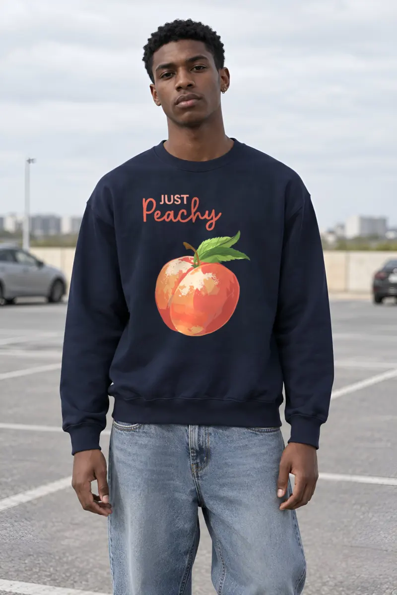 "Coral Peach Bloom" Heavy Blend Unisex Crewneck Sweatshirt
