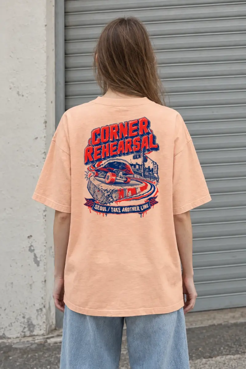 "Corner Rehearsal" Men's Oversized Heavyweight Crewneck T-Shirt | Shaka Wear SHMHSS
