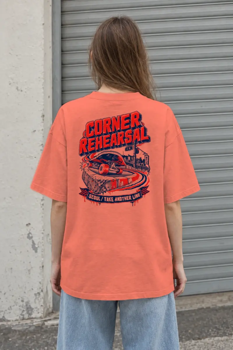 "Corner Rehearsal" Men's Oversized Heavyweight Crewneck T-Shirt