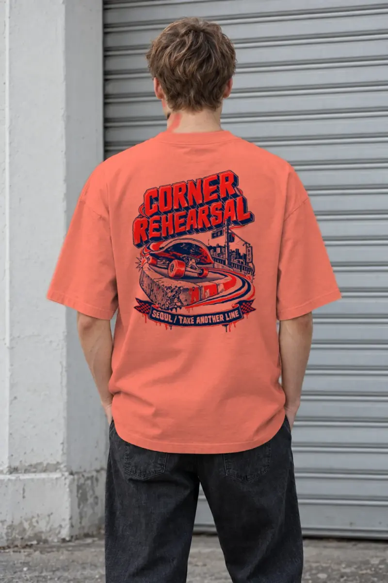 "Corner Rehearsal" Men's Oversized Heavyweight Crewneck T-Shirt