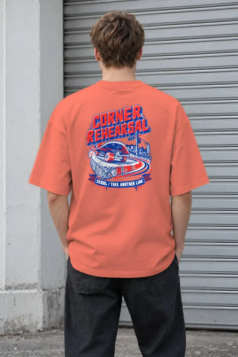 "Corner Rehearsal" Men's Oversized Heavyweight Crewneck T-Shirt
