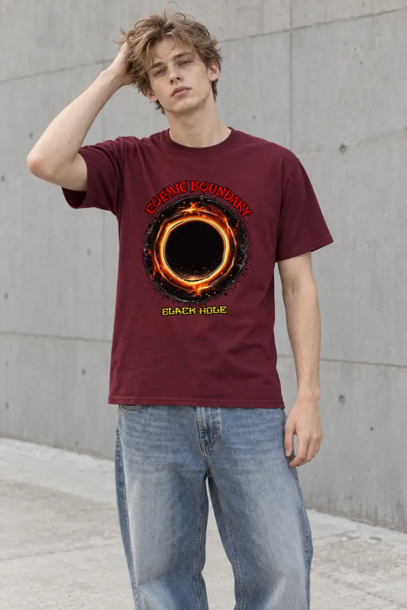 "Cosmic Boundary" Heavyweight Unisex Crewneck T-shirt