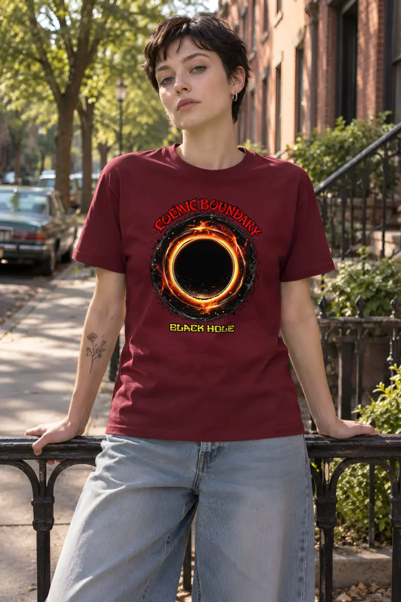 "Cosmic Boundary" Heavyweight Unisex Crewneck T-shirt