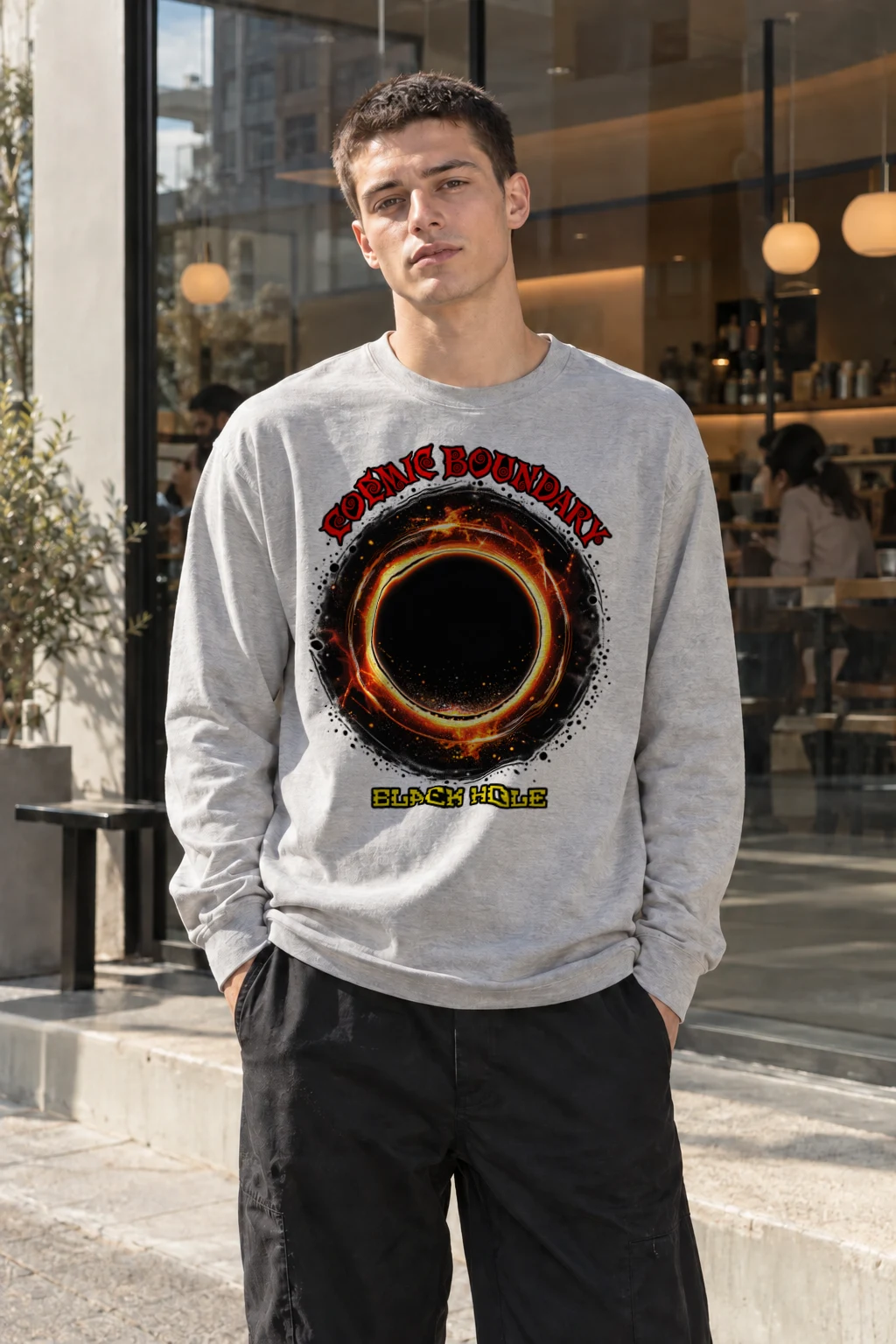 "Cosmic Boundary" Unisex Longsleeve T-shirt | Gildan 2400