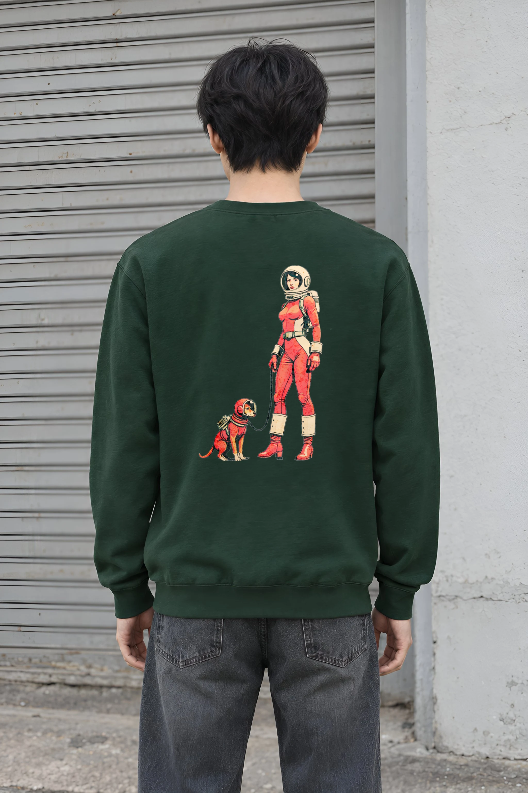 "Cosmic Canine Crew" Heavy Blend Unisex Crewneck Sweatshirt
