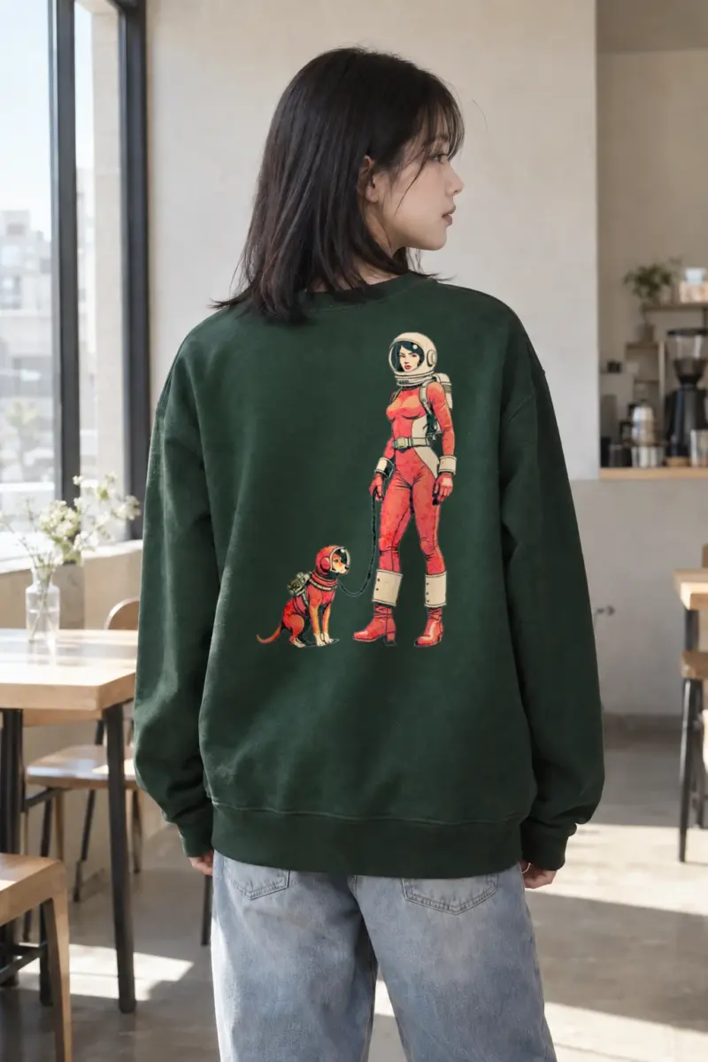 "Cosmic Canine Crew" Heavy Blend Unisex Crewneck Sweatshirt | Gildan 18000