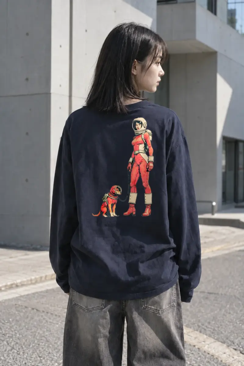 "Cosmic Canine Patrol" Unisex Longsleeve T-shirt | Gildan 2400