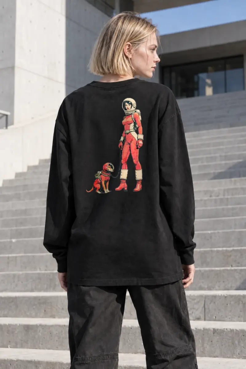 "Cosmic Canine Patrol" Unisex Longsleeve T-shirt | Gildan 2400