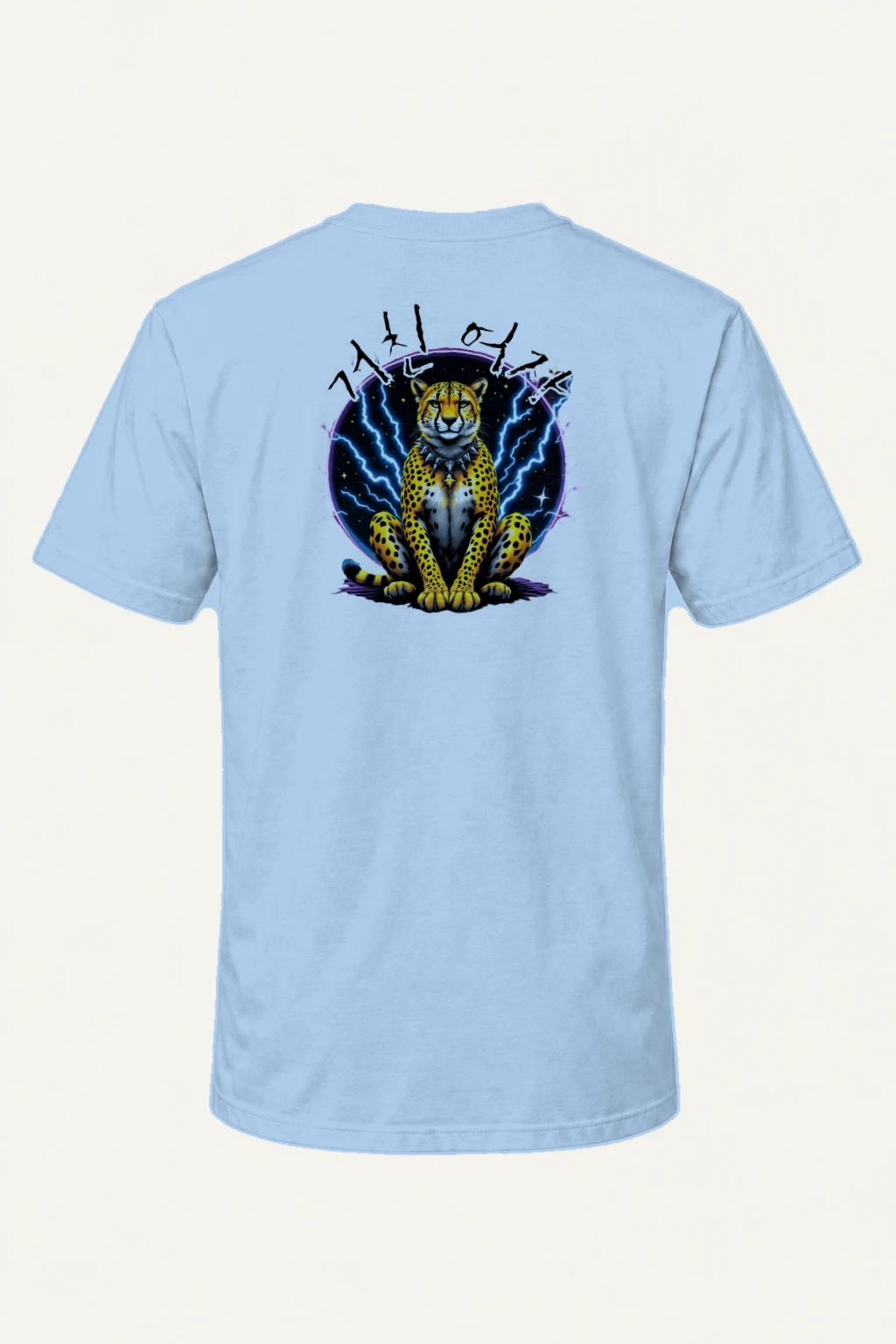 "Cosmic Cheetah Charge" Heavyweight Unisex Crewneck T-shirt | Gildan 5000