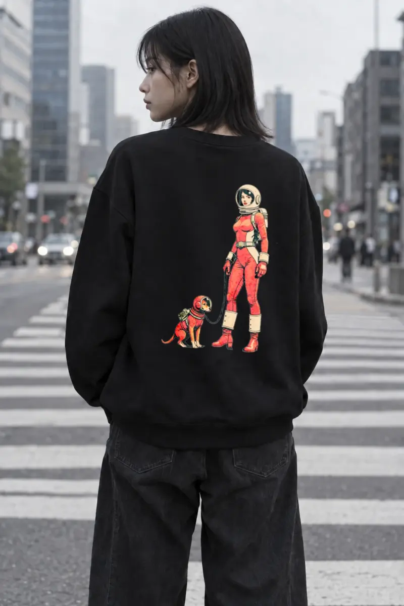 “Cosmic Companion” Heavy Blend Unisex Crewneck Sweatshirt | Gildan 18000