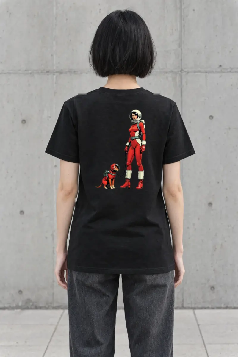 "Cosmic Companion" Heavyweight Unisex Crewneck T-shirt