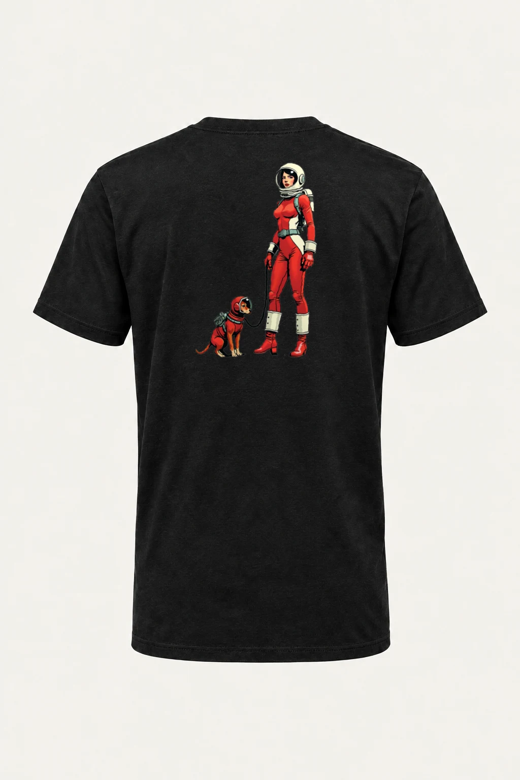 "Cosmic Companion" Heavyweight Unisex Crewneck T-shirt | Gildan 5000