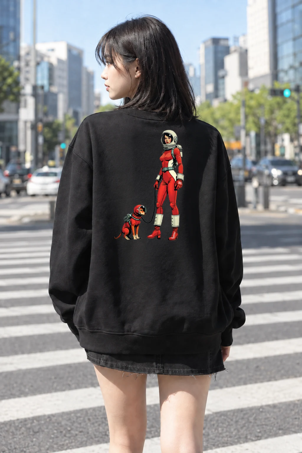 "Cosmic Companions" Heavy Blend Unisex Crewneck Sweatshirt | Gildan 18000