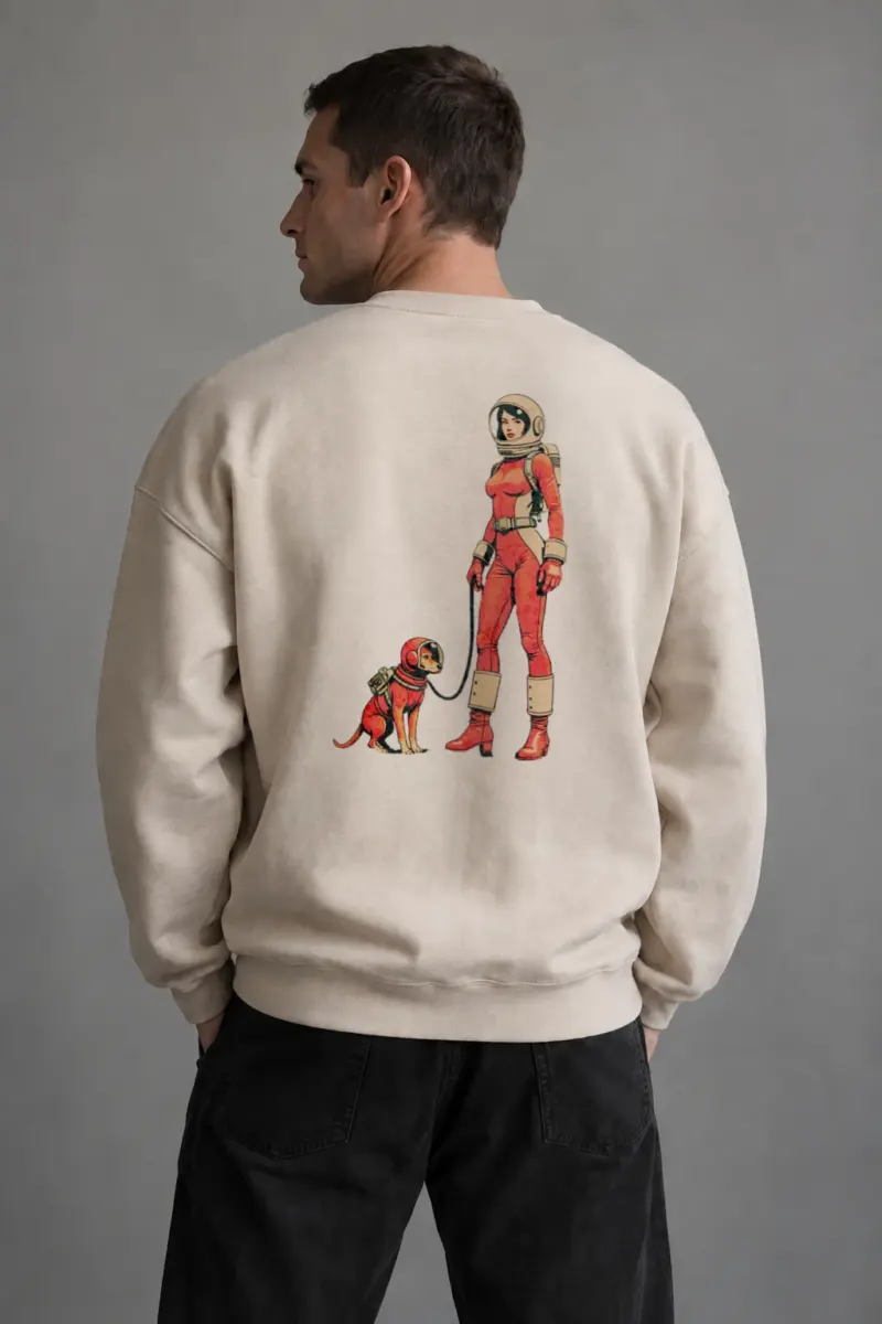 “Cosmic Dog Walk” Unisex Sponge Fleece Crewneck Sweatshirt | Bella + Canvas 3901