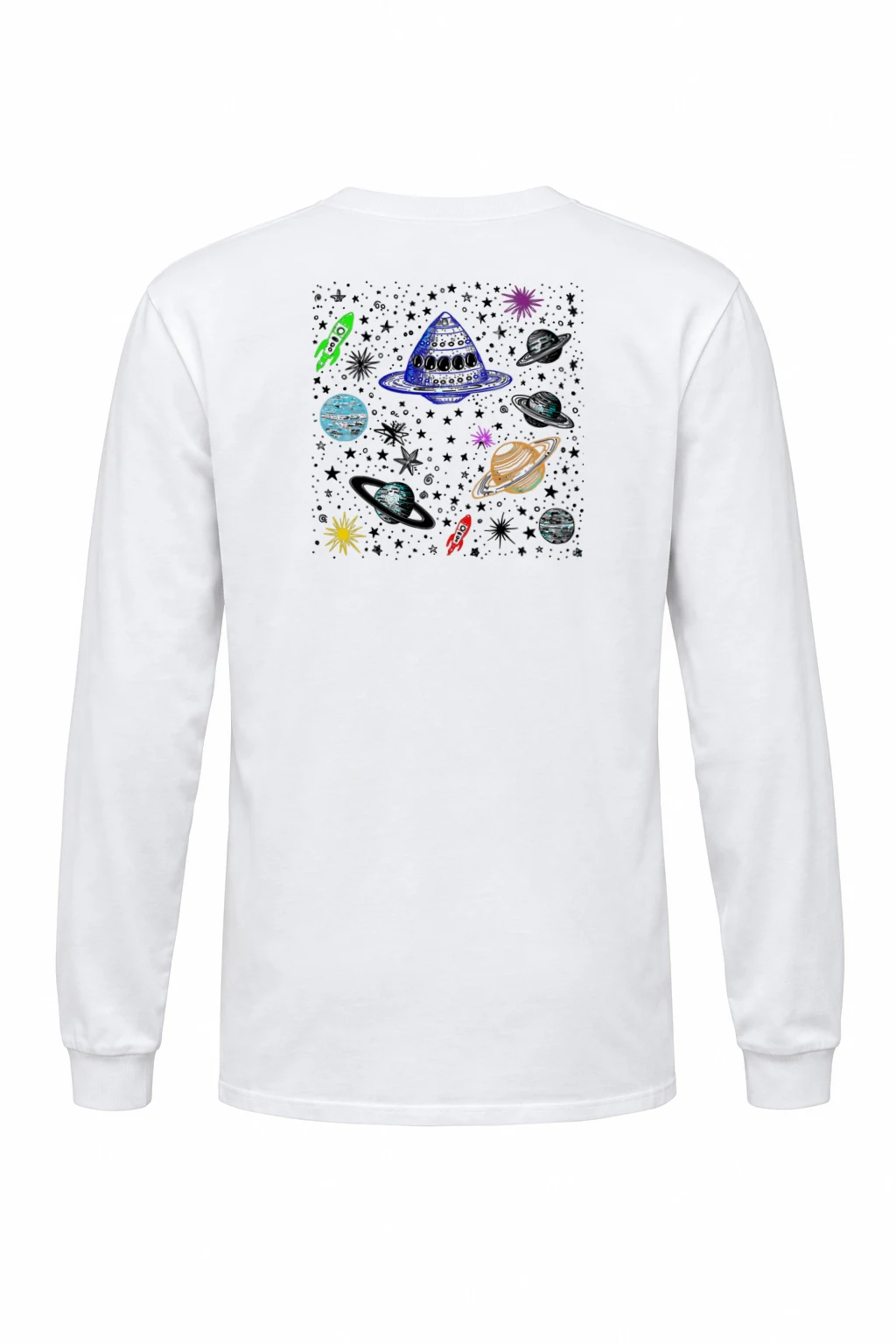 "Cosmic Doodle Orbit" Unisex Longsleeve T-shirt | Gildan 2400