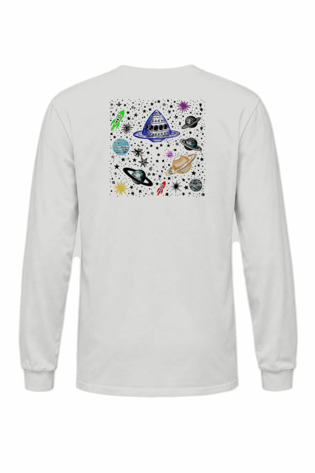 "Cosmic Doodle Orbit" Unisex Longsleeve T-shirt | Gildan 2400