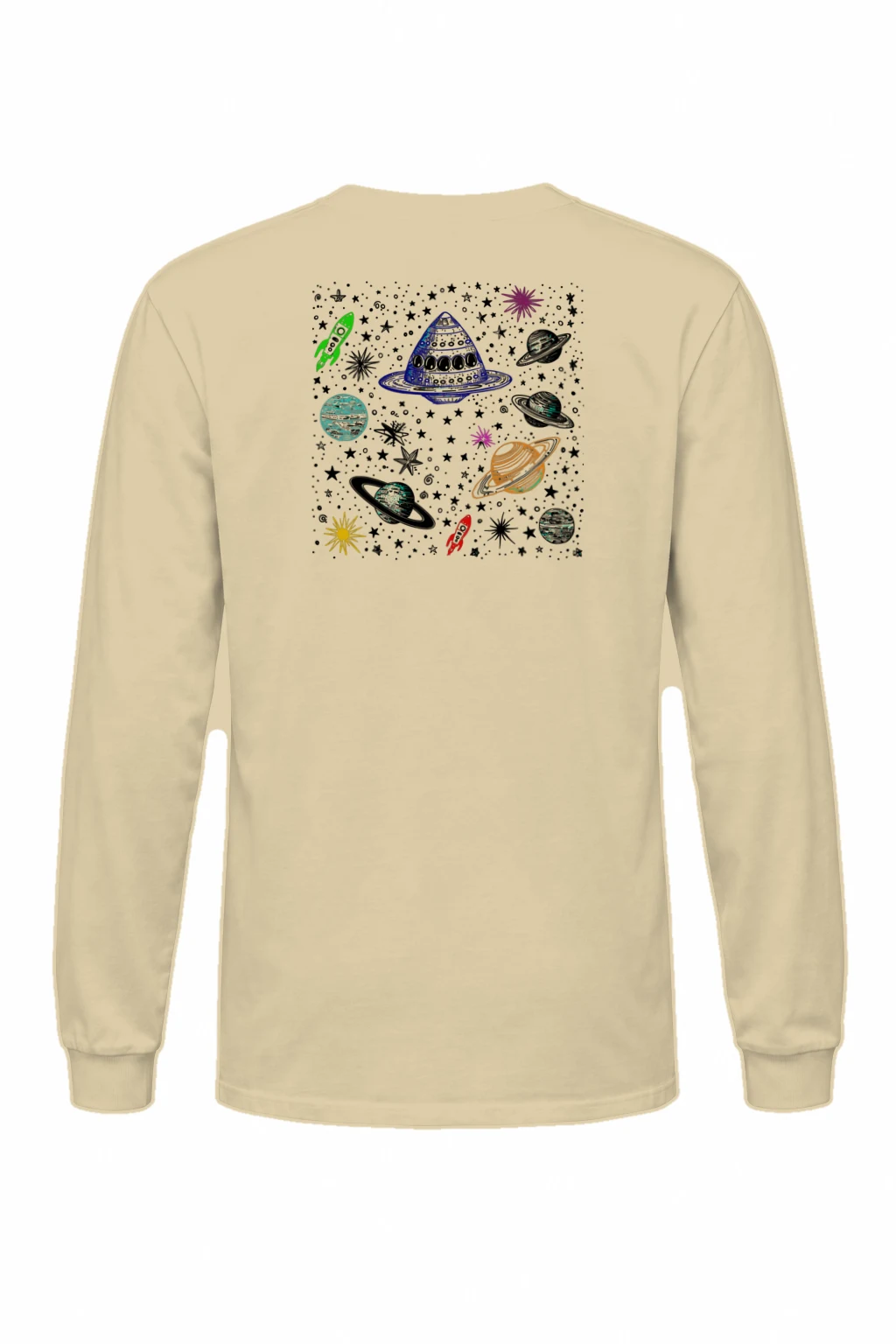 "Cosmic Doodle Orbit" Unisex Longsleeve T-shirt | Gildan 2400