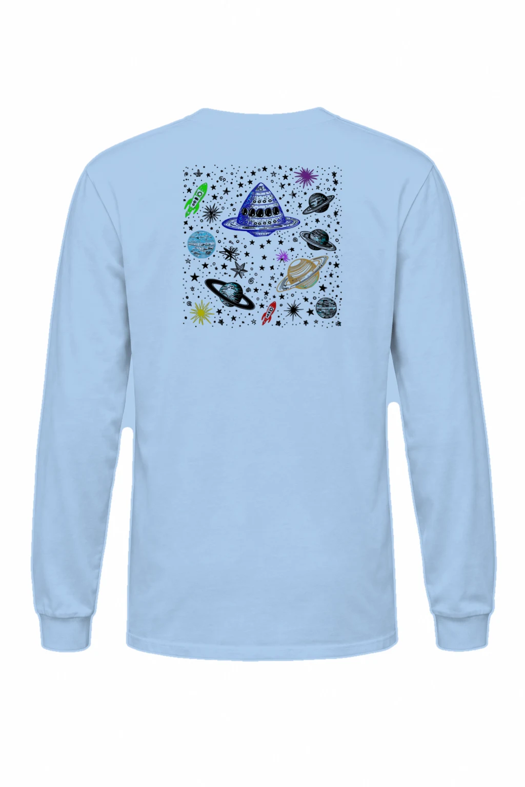 "Cosmic Doodle Orbit" Unisex Longsleeve T-shirt | Gildan 2400