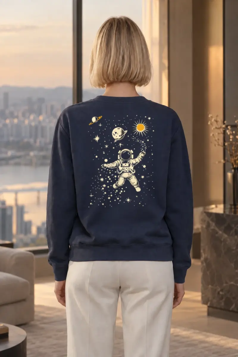 "Cosmic Drifter" Heavy Blend Unisex Crewneck Sweatshirt | Gildan 18000